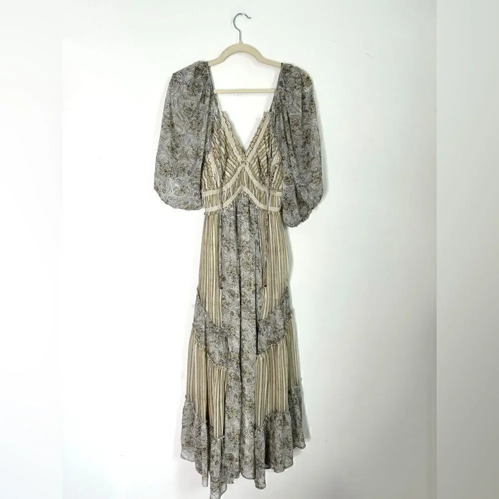 Free People You're A Jewel Printed Maxi dress in Tea Combo
